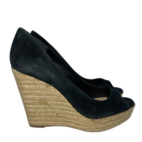 Vince Camuto Women's Shoes Size 10M Black Suede Espadrille Platform Slip On - Picture 1 of 12